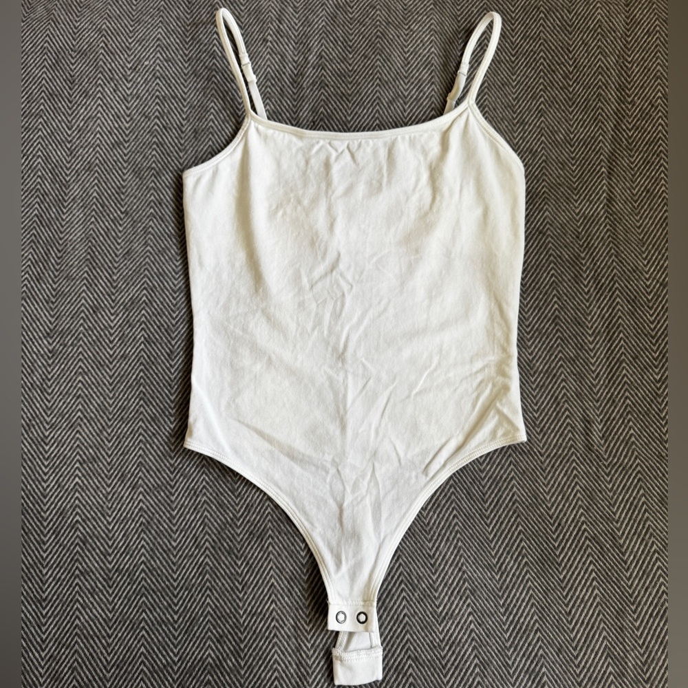 Express White Cami Thong Bodysuit